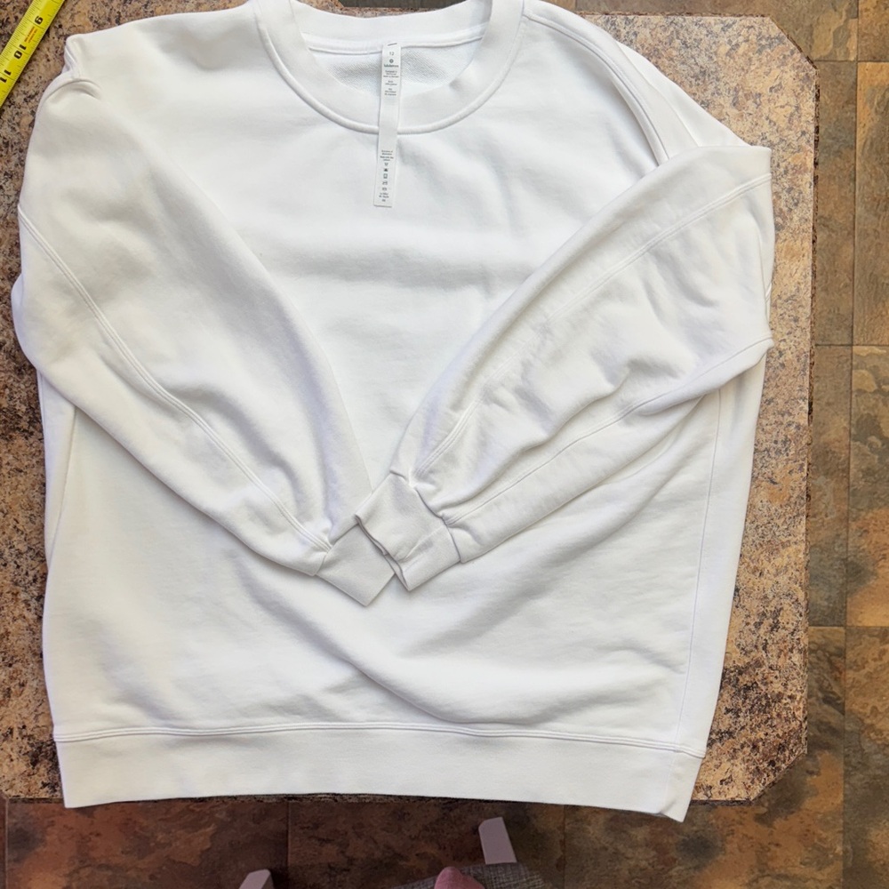 Lululemon Athletica Perfectly Oversized White Crewneck Top
